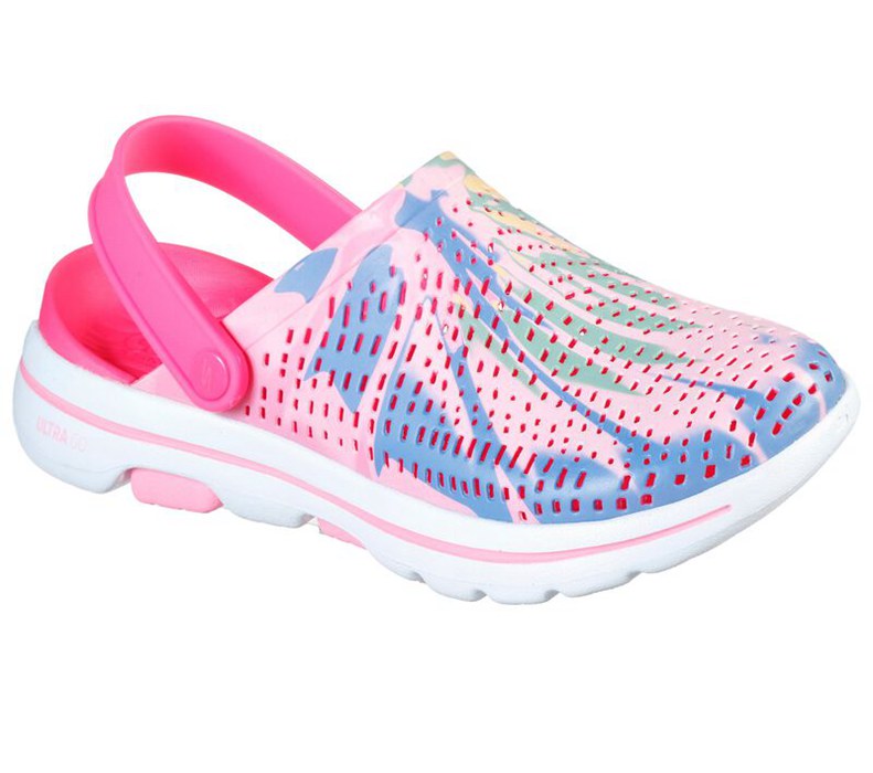 Skechers Cali Gear: Gowalk 5 - Psychadelic - Womens Sandals Pink/Multicolor [AU-BP1545]